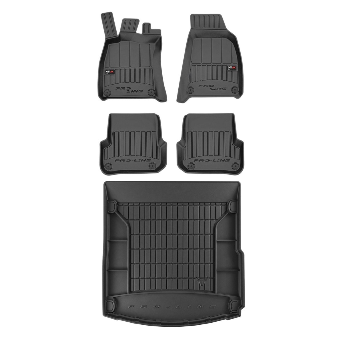Audi A6 Floor-Trunk Mats - Omac - 3D Premium - Black - '05-'08